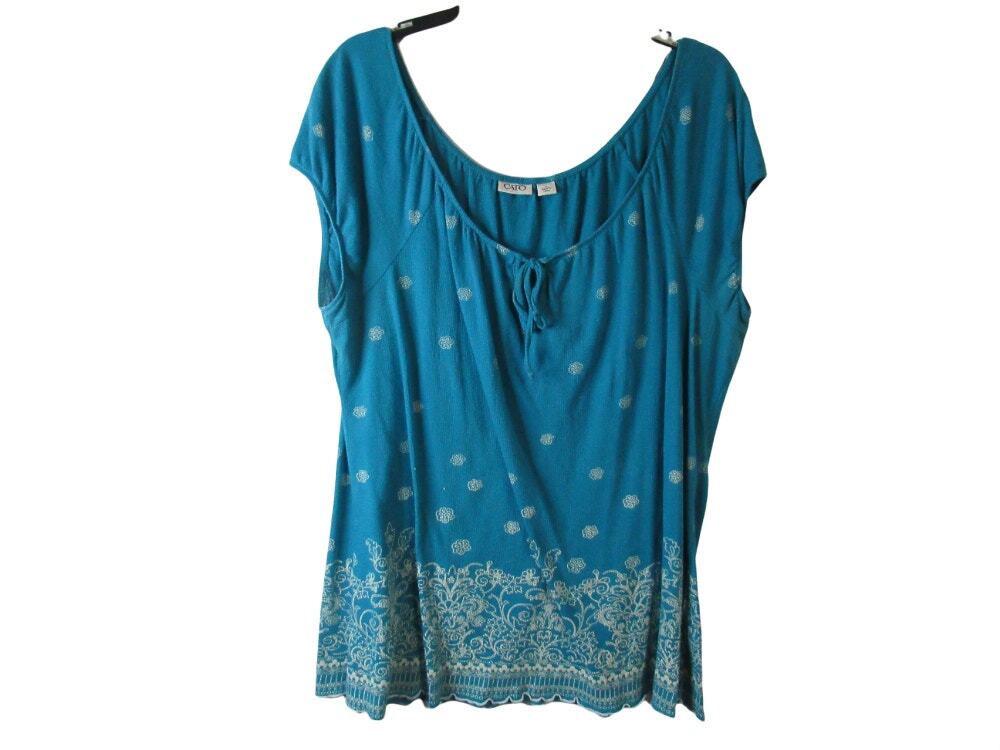 Blue Embellished Cato Blouse
